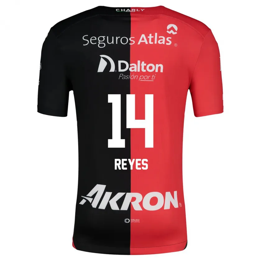 Danxen Kobiety Luis Reyes #14 Czerwony Czarny Domowa Koszulka 2024/25 Koszulki Klubowe
