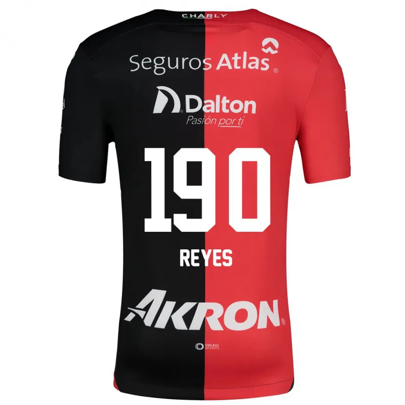 Danxen Kobiety Óscar Reyes #190 Czerwony Czarny Domowa Koszulka 2024/25 Koszulki Klubowe