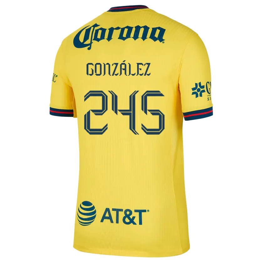 Danxen Kobiety Enrique González #245 Yellow Blue Domowa Koszulka 2024/25 Koszulki Klubowe