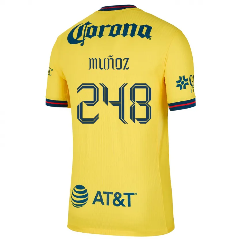 Danxen Kobiety Diego Muñoz #248 Yellow Blue Domowa Koszulka 2024/25 Koszulki Klubowe
