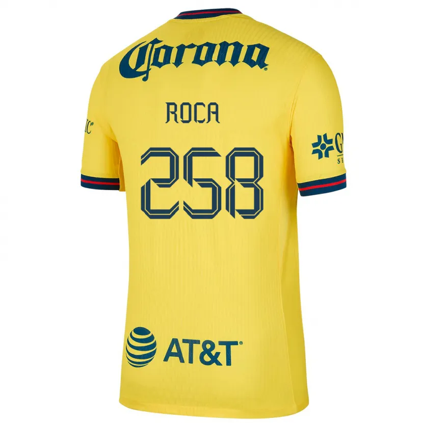 Danxen Kobiety Juan Roca #258 Yellow Blue Domowa Koszulka 2024/25 Koszulki Klubowe