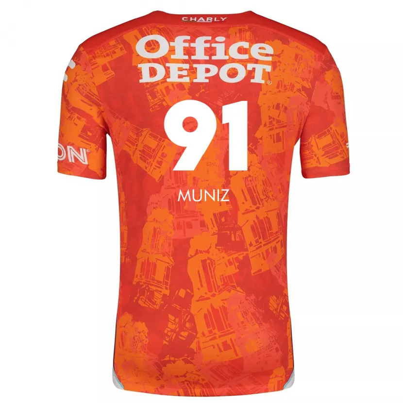 Danxen Kobiety Brandon Muñiz #91 Pomarańczowo-Biały Wyjazdowa Koszulka 2024/25 Koszulki Klubowe