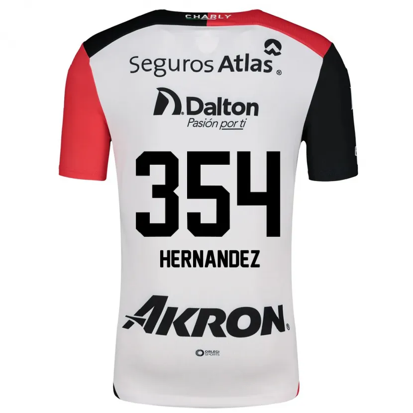 Danxen Kobiety Daniel Hernández #354 Biały Czerwony Czarny Wyjazdowa Koszulka 2024/25 Koszulki Klubowe