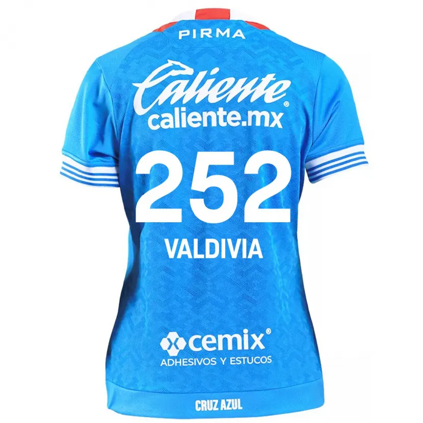 Danxen Dzieci Christian Valdivia #252 Niebieskie Niebo Domowa Koszulka 2024/25 Koszulki Klubowe