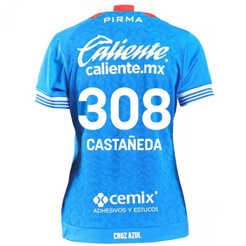Danxen Dzieci Emiliano Castañeda #308 Niebieskie Niebo Domowa Koszulka 2024/25 Koszulki Klubowe