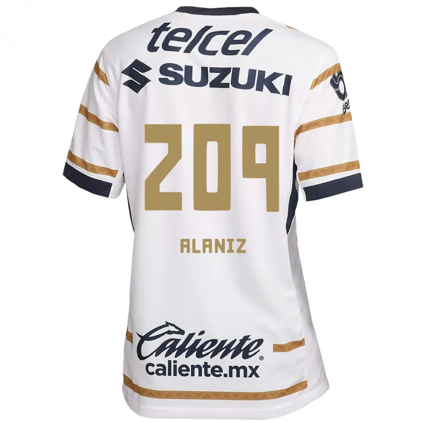 Danxen Dzieci Jorge Alaniz #209 Biały Obsydian Domowa Koszulka 2024/25 Koszulki Klubowe
