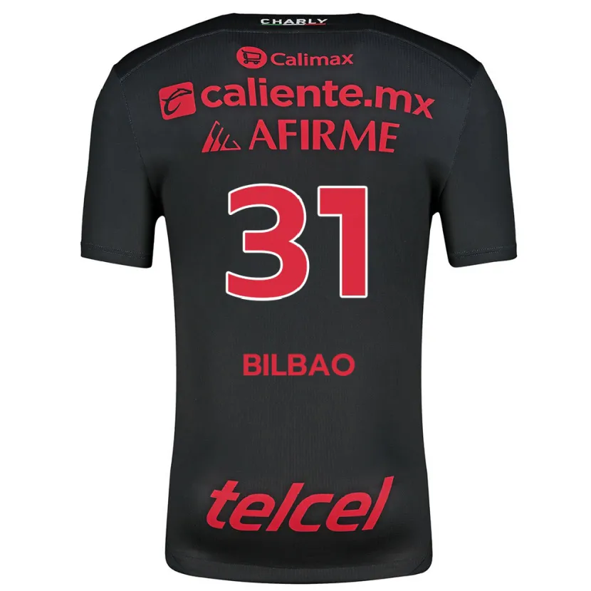 Danxen Dzieci Unai Bilbao #31 Czarny Czerwony Domowa Koszulka 2024/25 Koszulki Klubowe