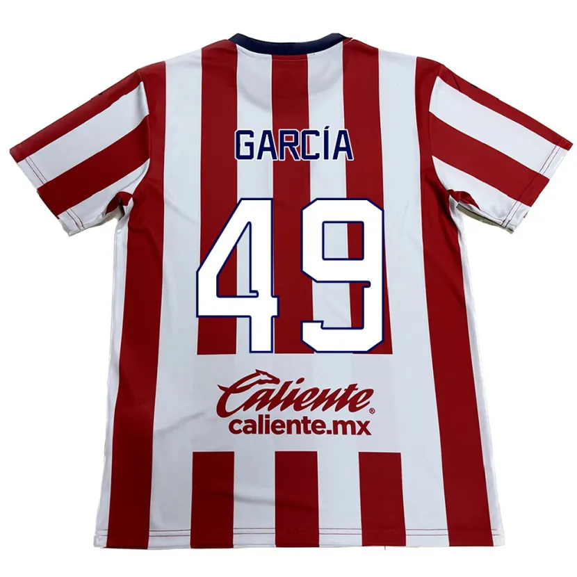 Danxen Dzieci Gilberto García #49 Czerwono-Biały Domowa Koszulka 2024/25 Koszulki Klubowe