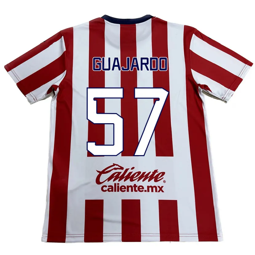 Danxen Dzieci Dylan Guajardo #57 Czerwono-Biały Domowa Koszulka 2024/25 Koszulki Klubowe