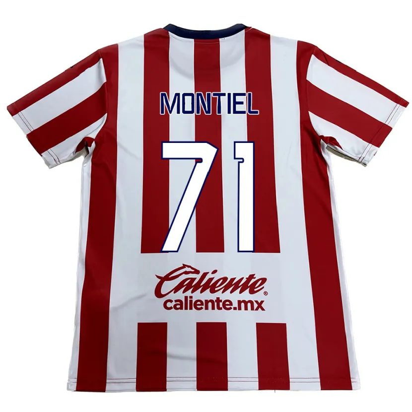 Danxen Dzieci Erick Montiel #71 Czerwono-Biały Domowa Koszulka 2024/25 Koszulki Klubowe