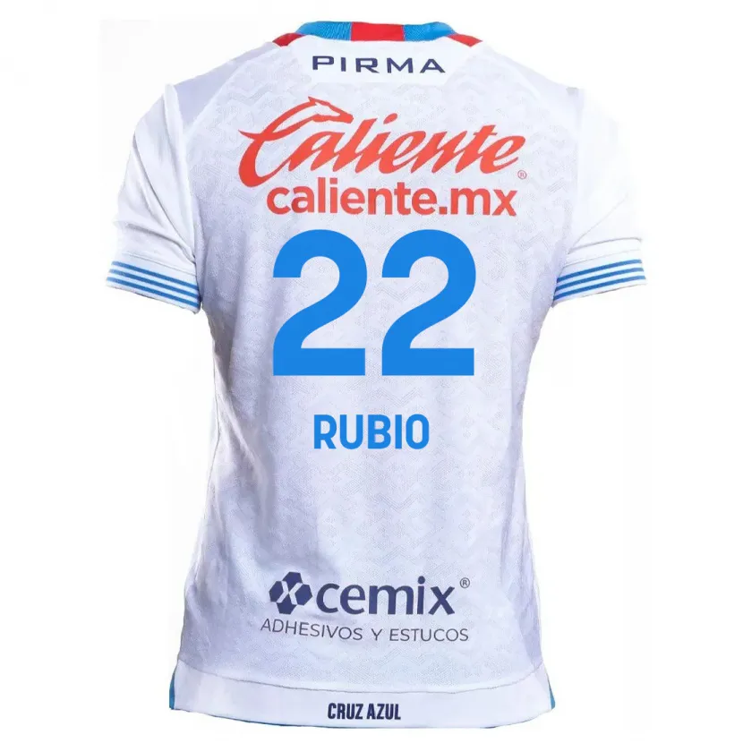 Danxen Dzieci Raymundo Rubio #22 Biało Niebieski Wyjazdowa Koszulka 2024/25 Koszulki Klubowe