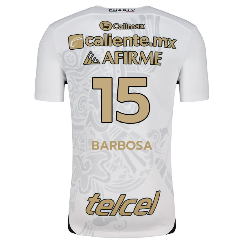 Danxen Dzieci Diego Barbosa #15 Biało-Czarny Wyjazdowa Koszulka 2024/25 Koszulki Klubowe