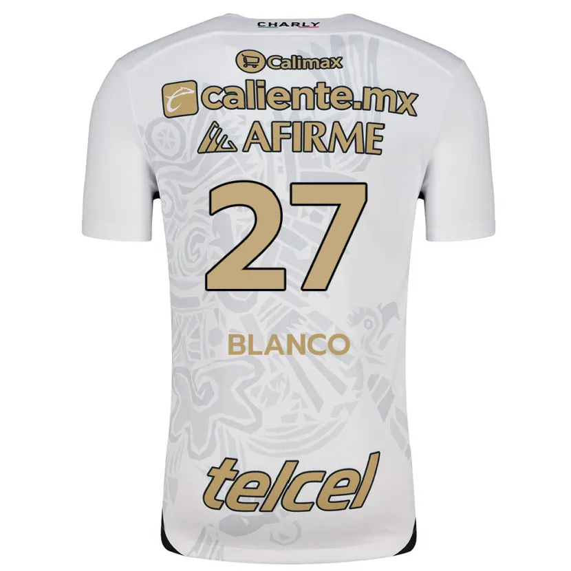 Danxen Dzieci Domingo Blanco #27 Biało-Czarny Wyjazdowa Koszulka 2024/25 Koszulki Klubowe