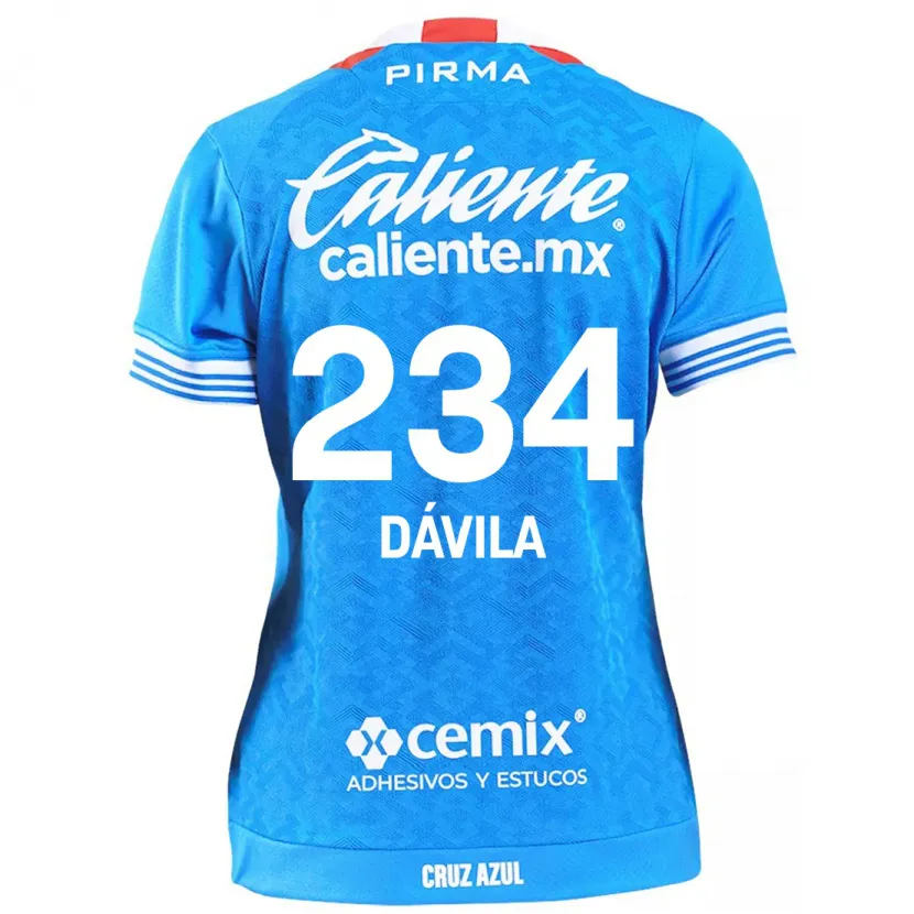 Danxen Męski Emilio Dávila #234 Niebieskie Niebo Domowa Koszulka 2024/25 Koszulki Klubowe
