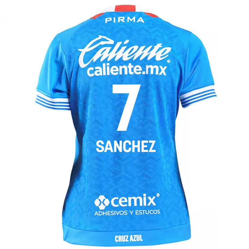 Danxen Męski Andrea Sanchez #7 Niebieskie Niebo Domowa Koszulka 2024/25 Koszulki Klubowe