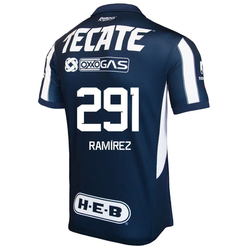 Danxen Męski Fabián Ramírez #291 Niebieski Czerwony Biały Domowa Koszulka 2024/25 Koszulki Klubowe