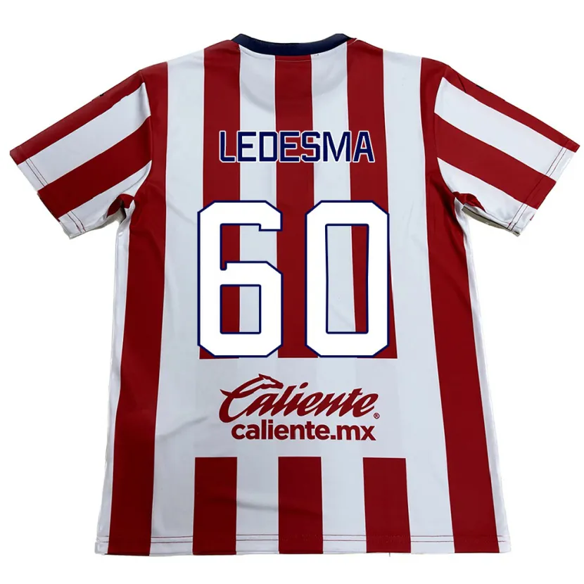 Danxen Męski Luis Ledesma #60 Czerwono-Biały Domowa Koszulka 2024/25 Koszulki Klubowe