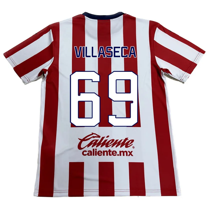 Danxen Męski Daniel Villaseca #69 Czerwono-Biały Domowa Koszulka 2024/25 Koszulki Klubowe