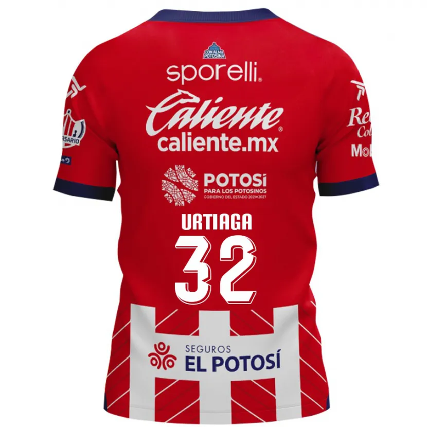 Danxen Męski Diego Urtiaga #32 Czerwono-Biały Domowa Koszulka 2024/25 Koszulki Klubowe