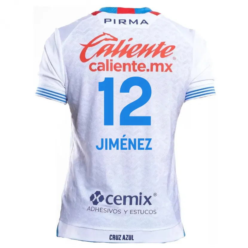 Danxen Męski Luis Jiménez #12 Biało Niebieski Wyjazdowa Koszulka 2024/25 Koszulki Klubowe