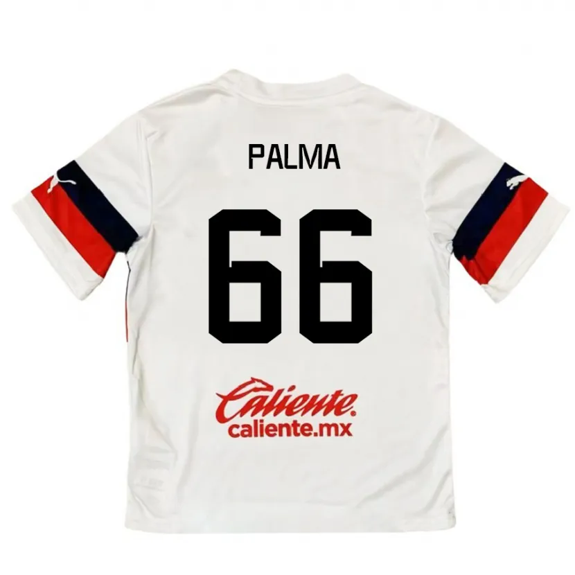 Danxen Męski Arturo Palma #66 Biało - Czerwony Wyjazdowa Koszulka 2024/25 Koszulki Klubowe