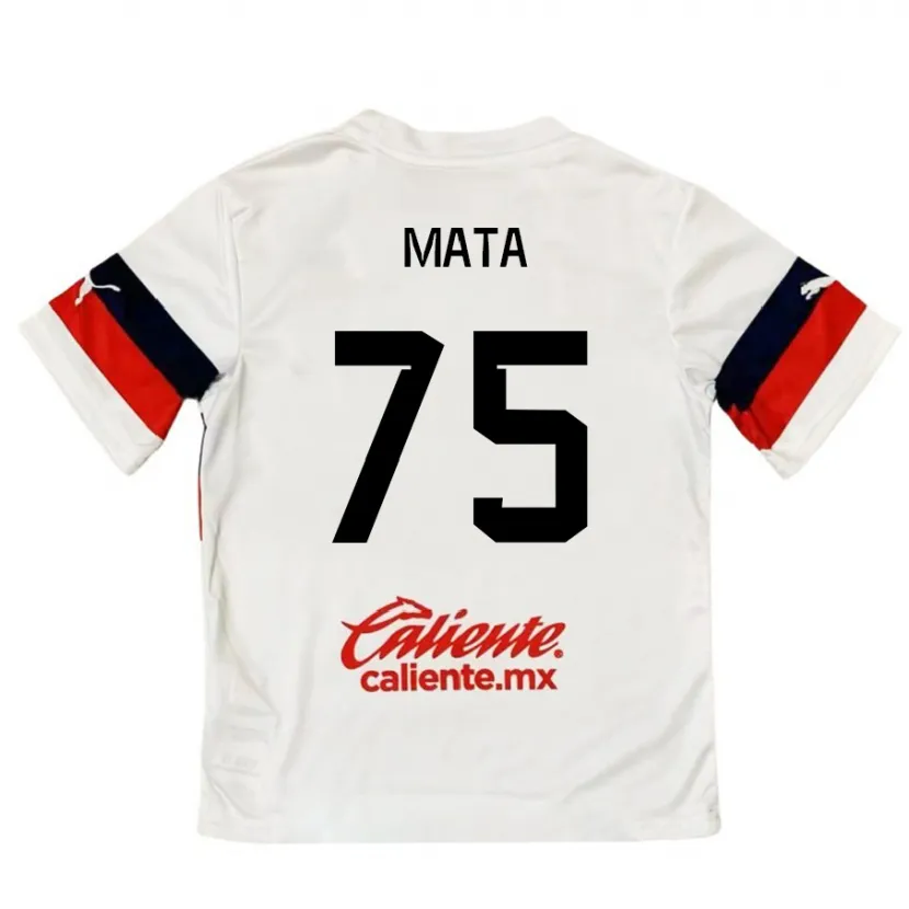 Danxen Męski Hugo Mata #75 Biało - Czerwony Wyjazdowa Koszulka 2024/25 Koszulki Klubowe