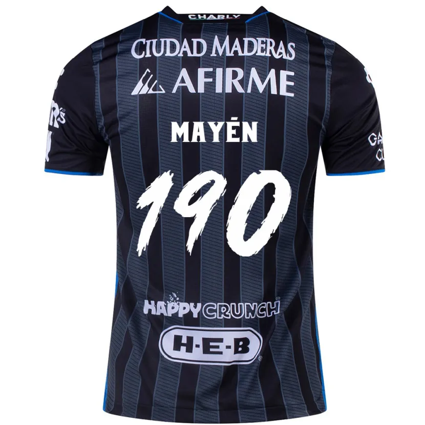 Danxen Męski Eduardo Mayén #190 Biało-Czarny Wyjazdowa Koszulka 2024/25 Koszulki Klubowe