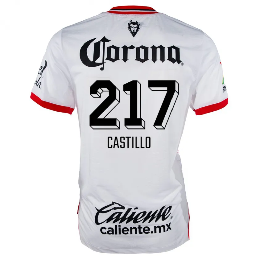 Danxen Męski Klever Castillo #217 Biało - Czerwony Wyjazdowa Koszulka 2024/25 Koszulki Klubowe