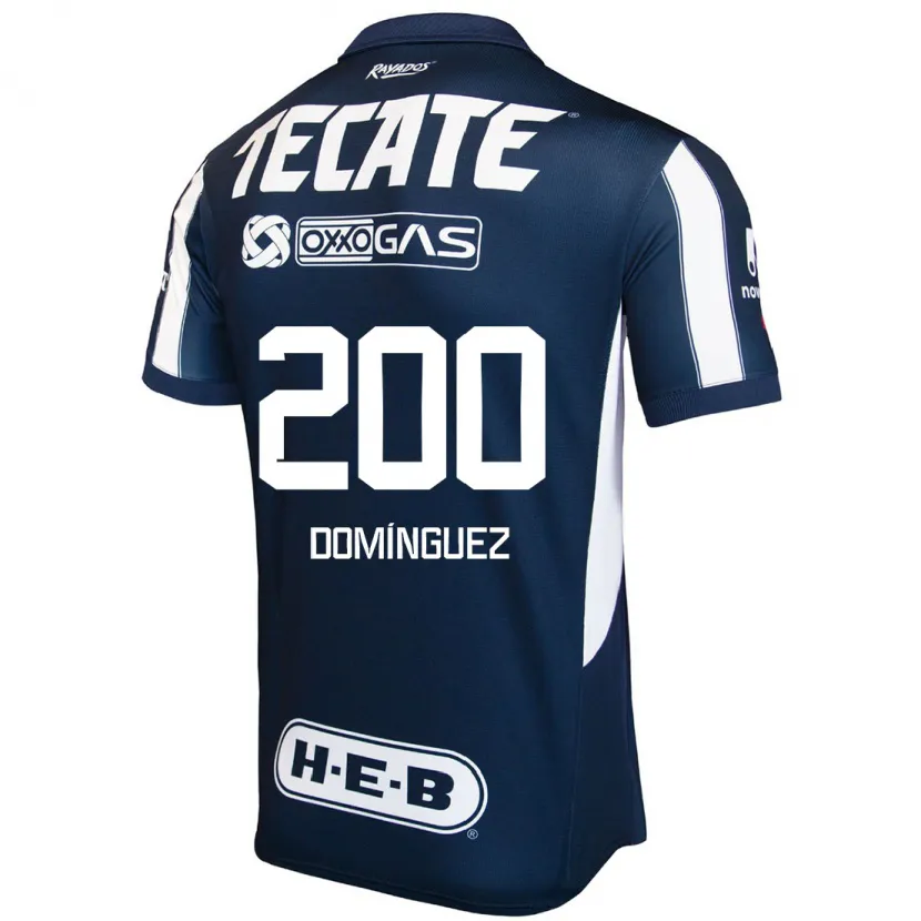 Danxen Kobiety Joel Domínguez #200 Niebieski Czerwony Biały Domowa Koszulka 2024/25 Koszulki Klubowe
