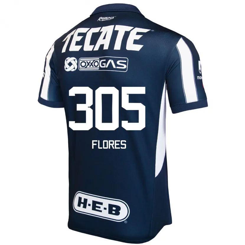 Danxen Kobiety Santiago Flores #305 Niebieski Czerwony Biały Domowa Koszulka 2024/25 Koszulki Klubowe