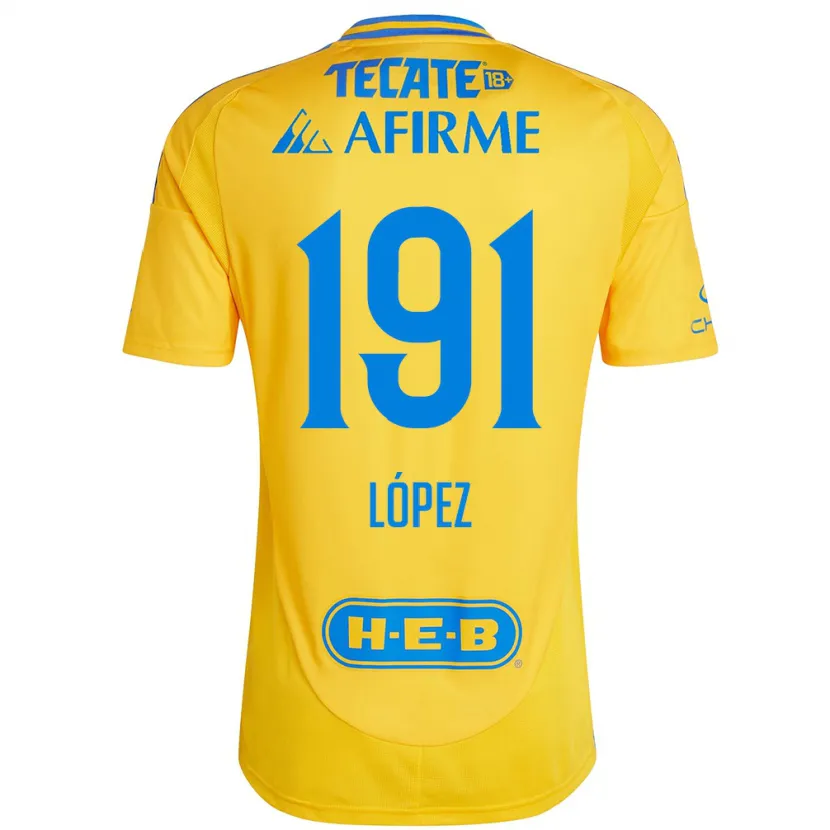 Danxen Kobiety Adrián López #191 Złoty Żółty Domowa Koszulka 2024/25 Koszulki Klubowe