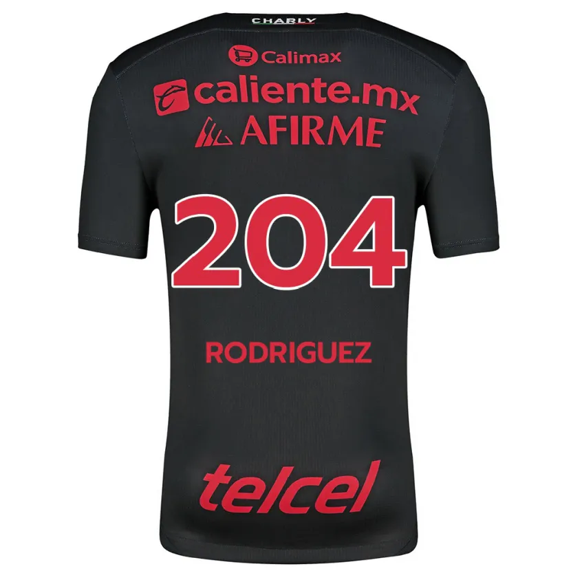 Danxen Kobiety Jesús Rodríguez #204 Czarny Czerwony Domowa Koszulka 2024/25 Koszulki Klubowe