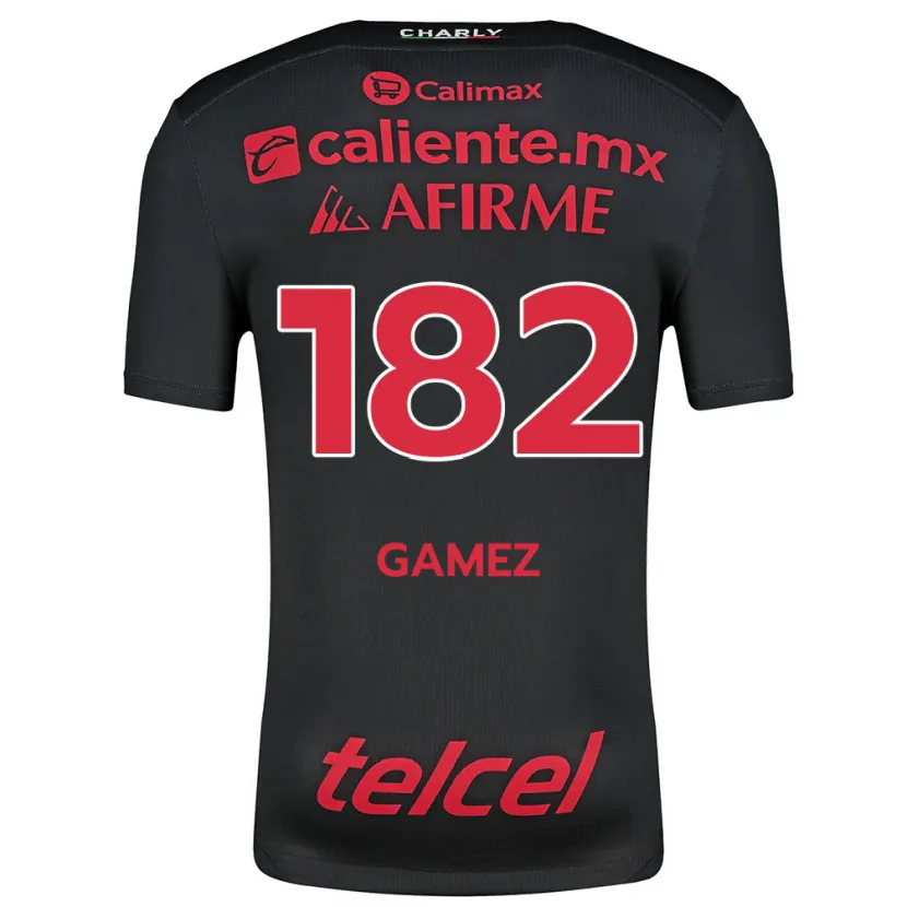 Danxen Kobiety Mark Gamez #182 Czarny Czerwony Domowa Koszulka 2024/25 Koszulki Klubowe