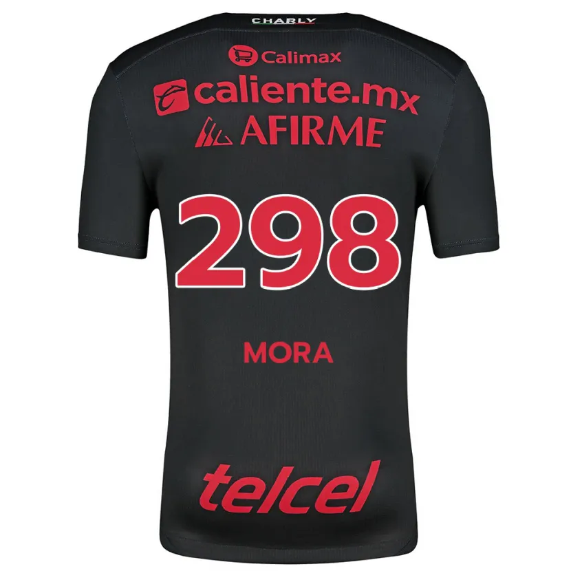 Danxen Kobiety Gilberto Mora #298 Czarny Czerwony Domowa Koszulka 2024/25 Koszulki Klubowe