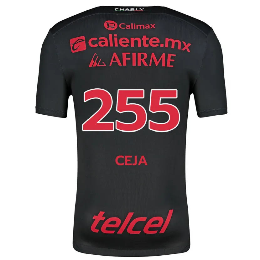 Danxen Kobiety Julio Ceja #255 Czarny Czerwony Domowa Koszulka 2024/25 Koszulki Klubowe