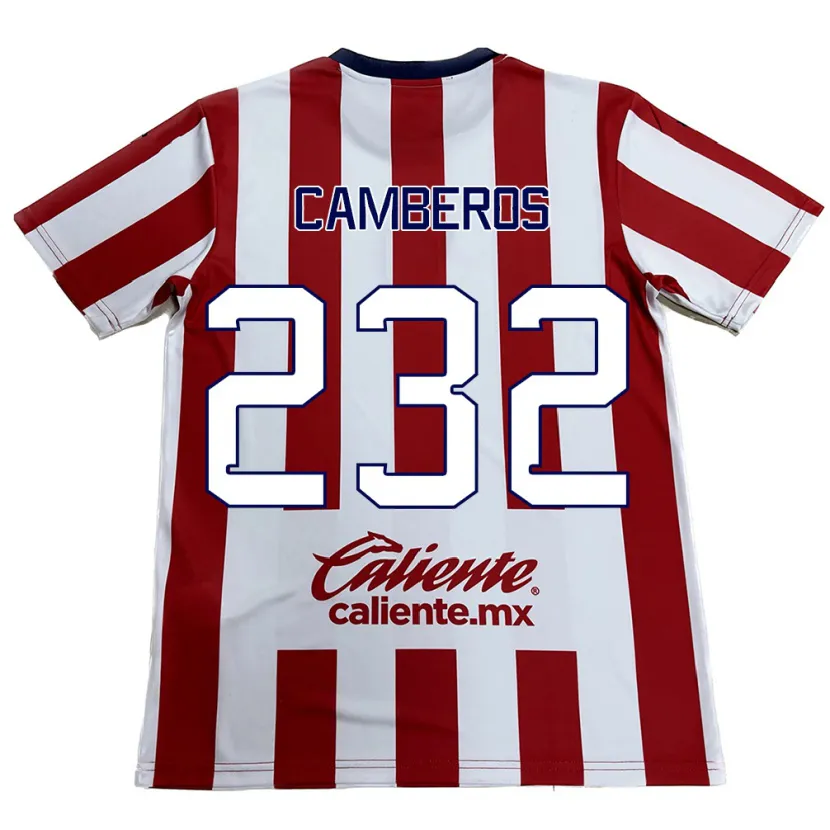 Danxen Kobiety Hugo Camberos #232 Czerwono-Biały Domowa Koszulka 2024/25 Koszulki Klubowe