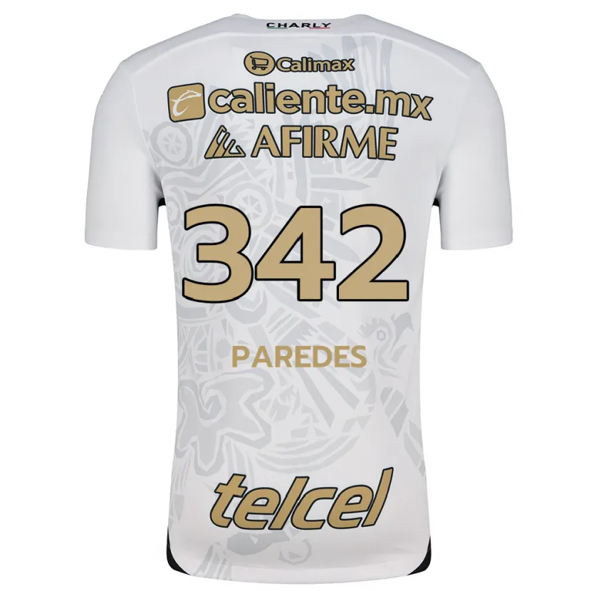 Danxen Kobiety Santiago Paredes #342 Biało-Czarny Wyjazdowa Koszulka 2024/25 Koszulki Klubowe