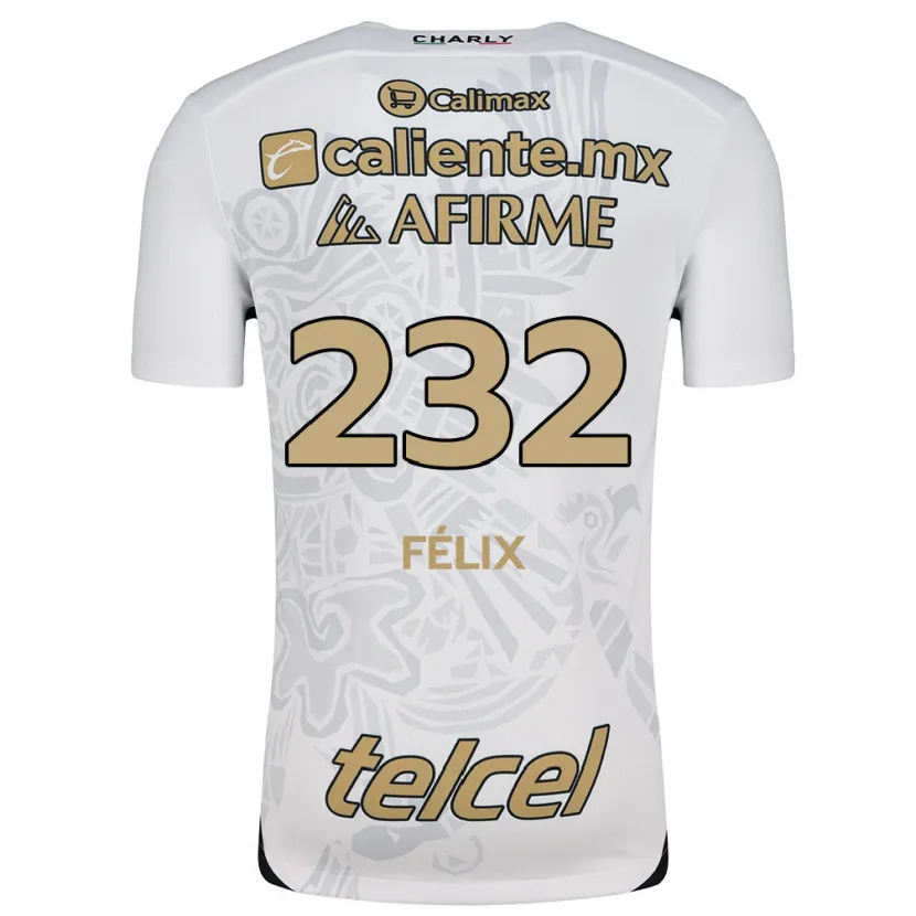 Danxen Kobiety Erick Félix #232 Biało-Czarny Wyjazdowa Koszulka 2024/25 Koszulki Klubowe