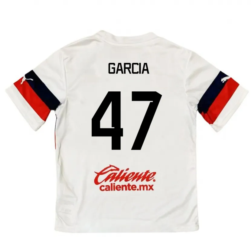 Danxen Kobiety Gael García #47 Biało - Czerwony Wyjazdowa Koszulka 2024/25 Koszulki Klubowe