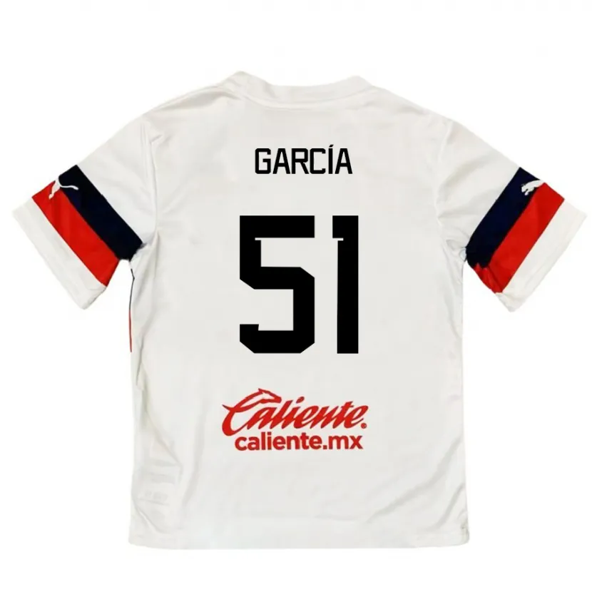Danxen Kobiety Eduardo García #51 Biało - Czerwony Wyjazdowa Koszulka 2024/25 Koszulki Klubowe