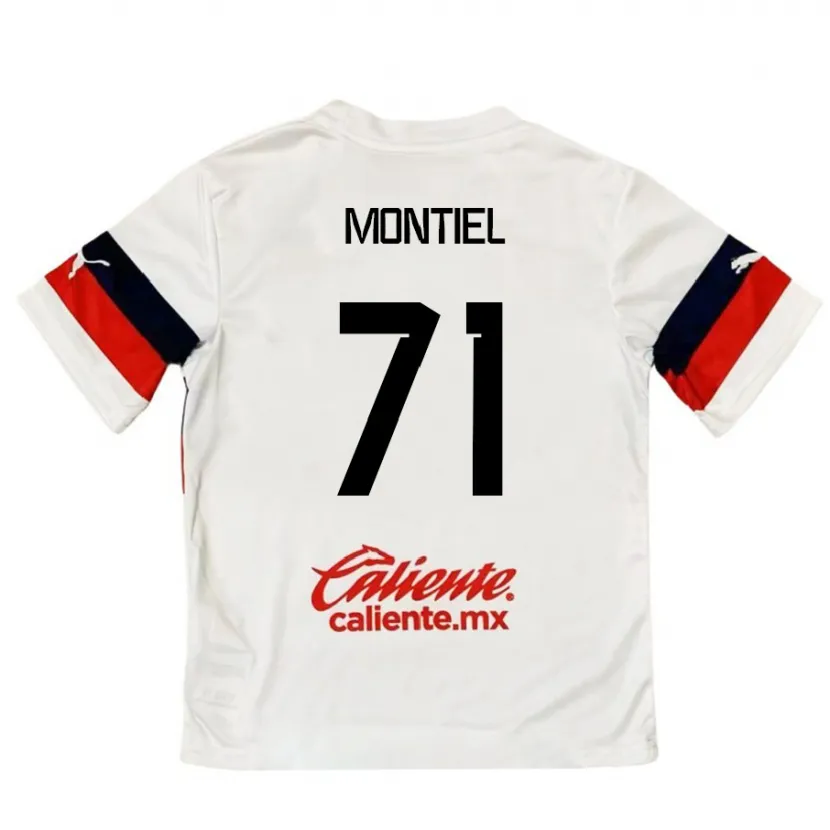 Danxen Kobiety Erick Montiel #71 Biało - Czerwony Wyjazdowa Koszulka 2024/25 Koszulki Klubowe