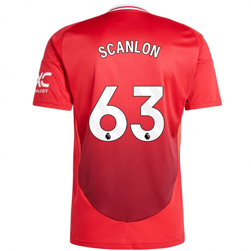 Danxen Dzieci James Scanlon #63 Jasnoczerwony Domowa Koszulka 2024/25 Koszulki Klubowe