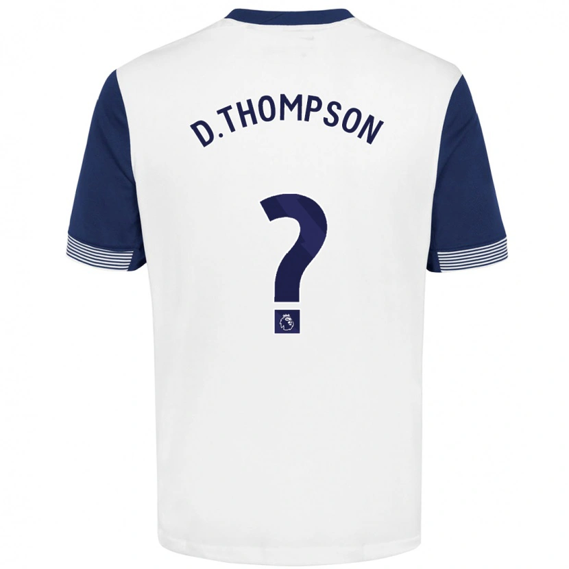 Danxen Dzieci Dylan Thompson #0 Biały Niebieski Domowa Koszulka 2024/25 Koszulki Klubowe