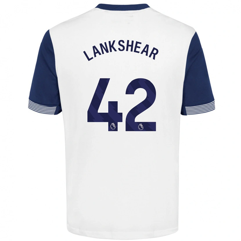 Danxen Dzieci Will Lankshear #42 Biały Niebieski Domowa Koszulka 2024/25 Koszulki Klubowe