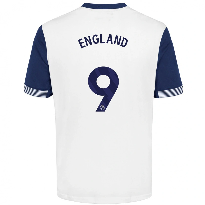 Danxen Dzieci Bethany England #9 Biały Niebieski Domowa Koszulka 2024/25 Koszulki Klubowe