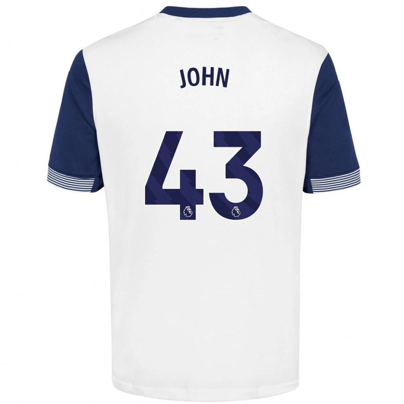Danxen Dzieci Nile John #43 Biały Niebieski Domowa Koszulka 2024/25 Koszulki Klubowe