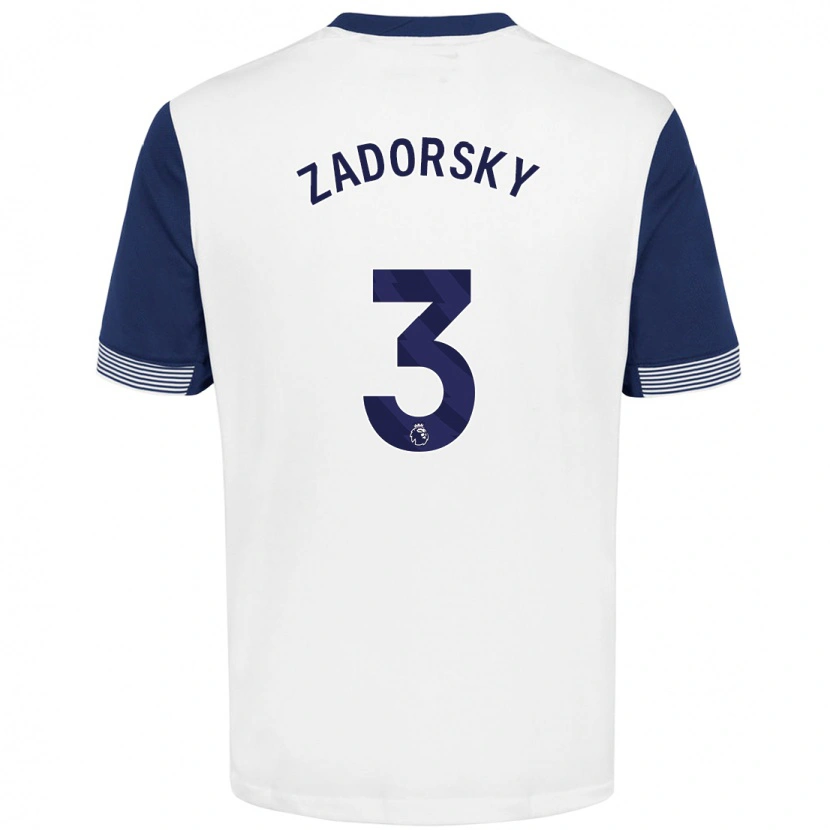 Danxen Dzieci Shelina Zadorsky #3 Biały Niebieski Domowa Koszulka 2024/25 Koszulki Klubowe