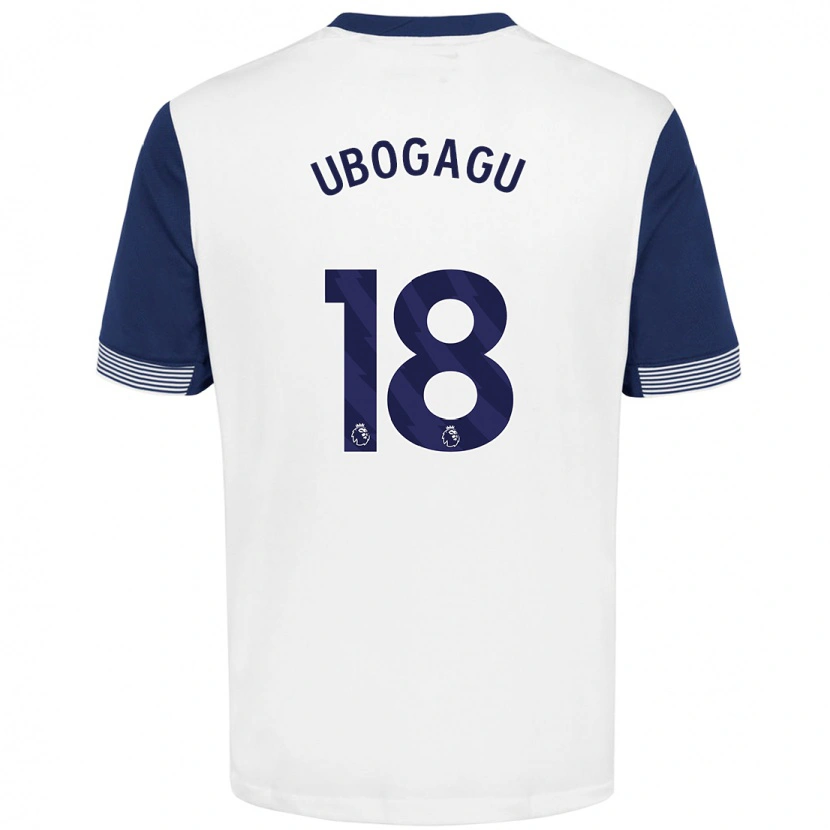 Danxen Dzieci Chioma Ubogagu #18 Biały Niebieski Domowa Koszulka 2024/25 Koszulki Klubowe