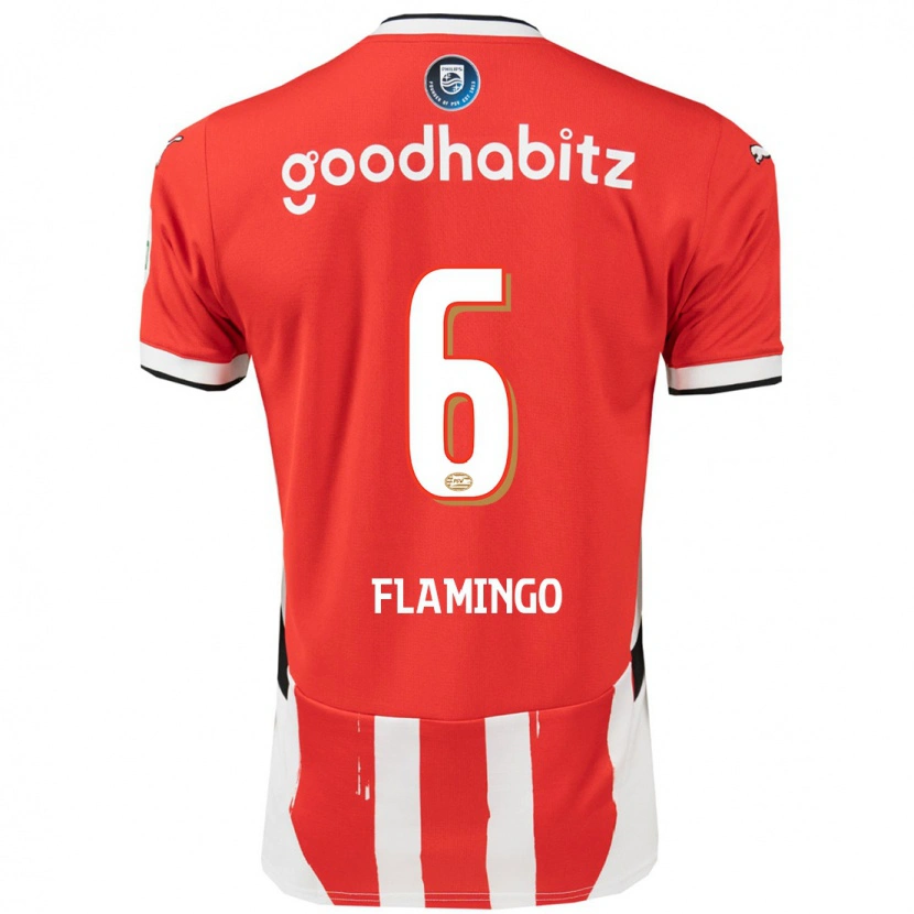 Danxen Dzieci Ryan Flamingo #6 Czerwony Biały Domowa Koszulka 2024/25 Koszulki Klubowe