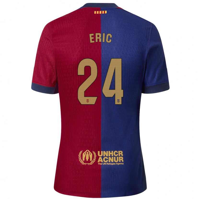 Danxen Dzieci Eric García #24 Niebieski Czerwony Domowa Koszulka 2024/25 Koszulki Klubowe
